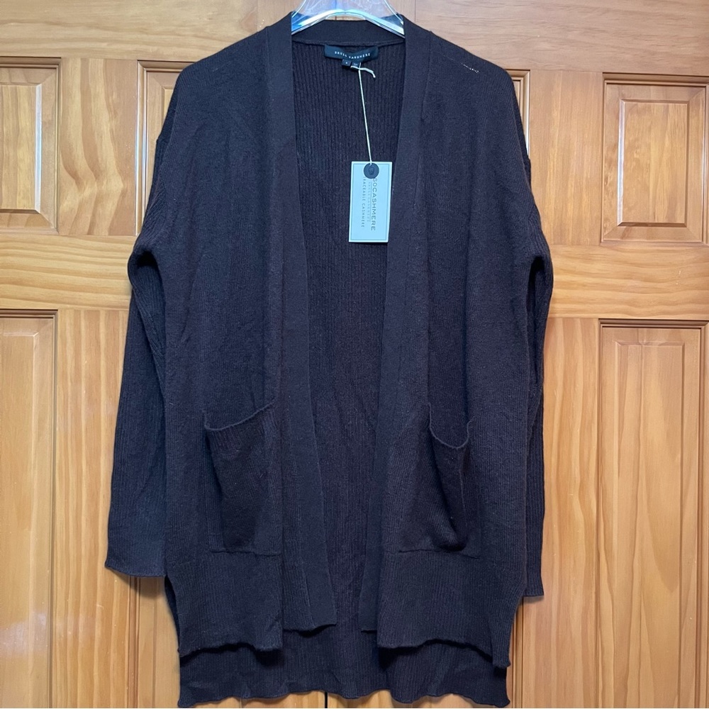 Skull 360 Cashmere Brown Cardigan Sweater Size Small NWT